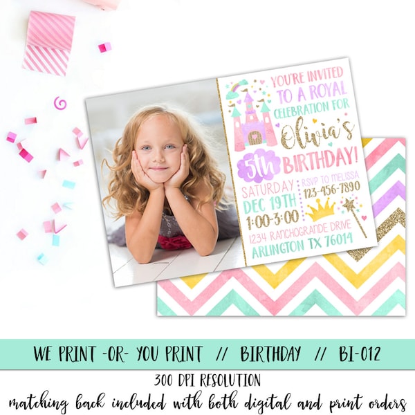 Princess Birthday Invitation, Princess Party Invitation, Princess Invite, Princess Invitation, Royal Invitation, Princess Birthday Party