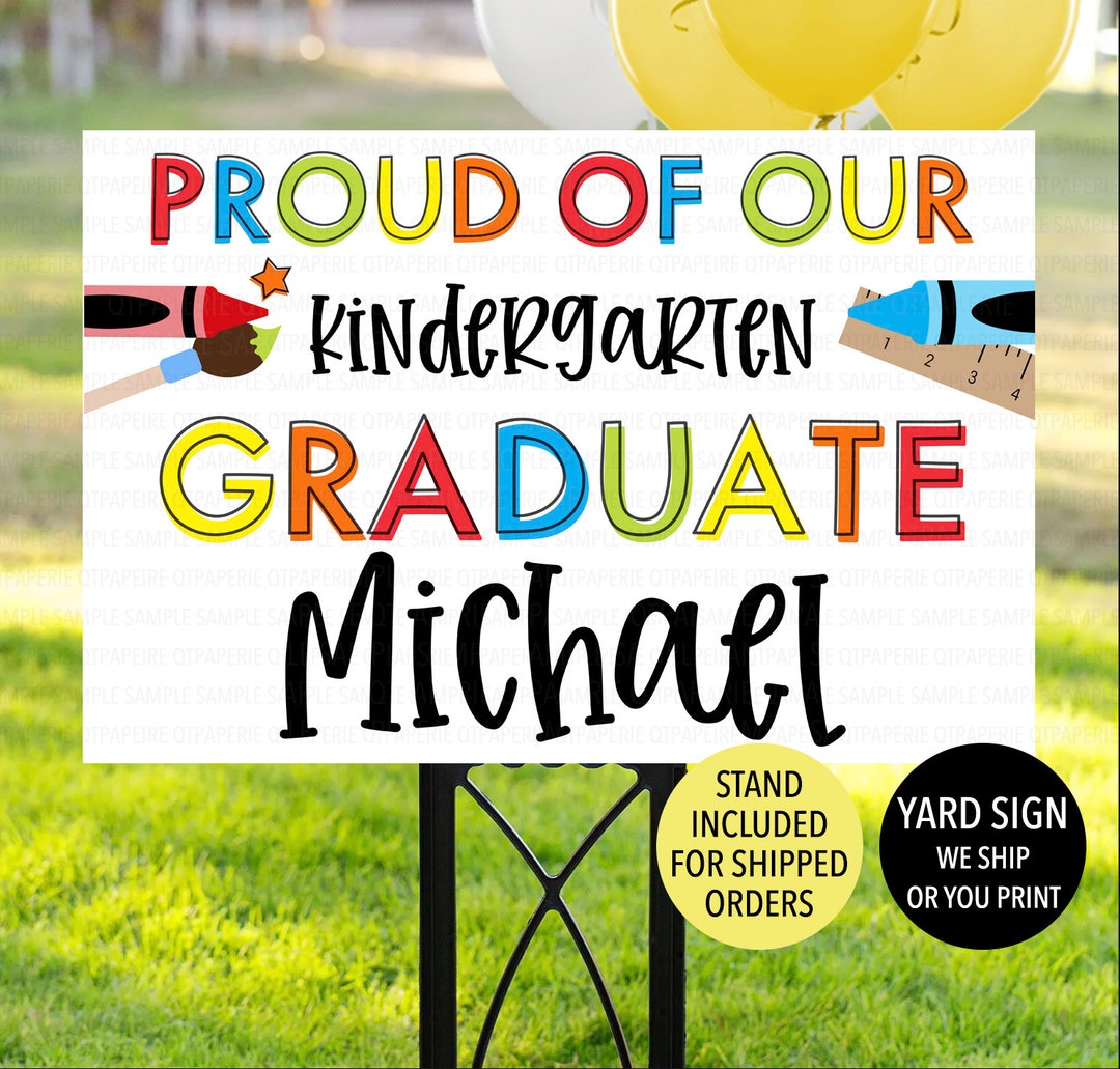 Prnted Kndergarten Graduaton Yard Sgn, H-stake ncluded, Class of Prnted Kndergarten Graduaton Yard Sgn, H-stake ncluded, Class of