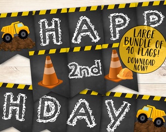 Construction Birthday Banner, Construction Banner, Construction Birthday Party, Dump Truck Banner, Construction Party, Dump Truck Party