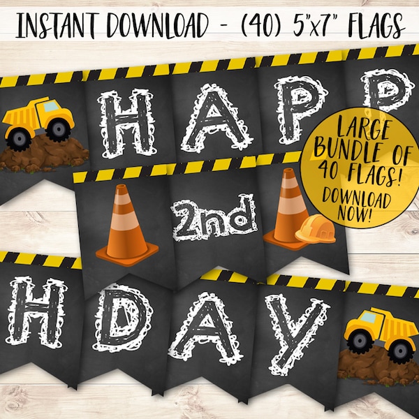 Construction Birthday Banner, Construction Banner, Construction Birthday Party, Dump Truck Banner, Construction Party, Dump Truck Party