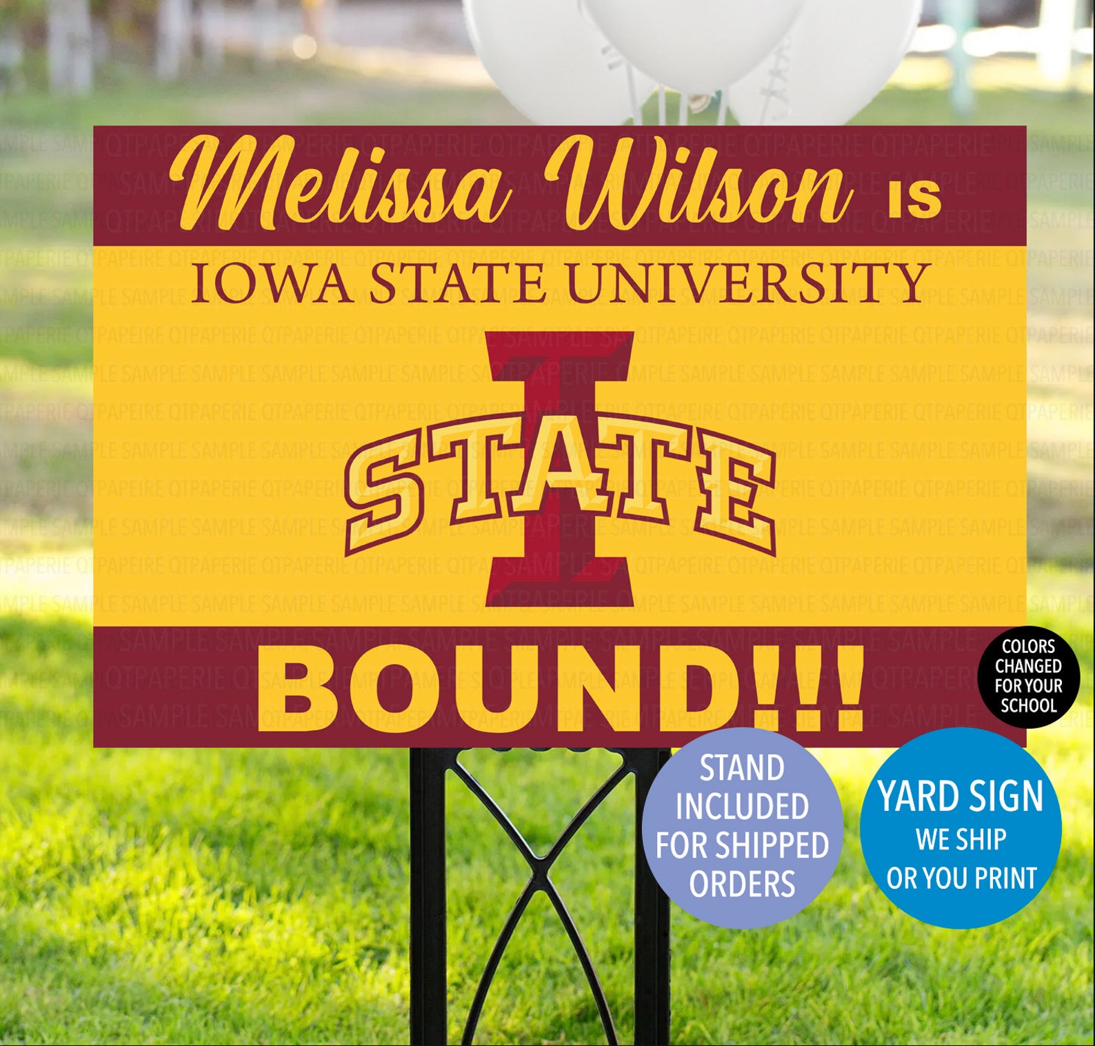 College Bound Yard Sign College Logo Sign Senior Sign | Etsy