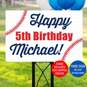 Baseball Happy Birthday Sign, Baseball Yard Sign, Baseball Birthday Decoration, Baseball Sign, Happy Birthday Baseball, Baseball Lawn Sign