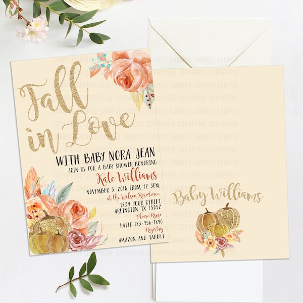 Fall Babyshower Invitations - Etsy