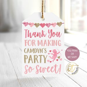 Étiquette de remerciement d'anniversaire de la Saint-Valentin, étiquette de cadeau de la Saint-Valentin, étiquette de cadeau d'anniversaire ma chérie, étiquette de cadeau d'anniversaire de la Saint-Valentin, coeur d'anniversaire