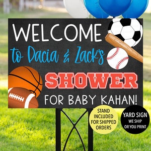 All Star Sports Baby Shower Yard Sign, Sports Baby Shower Sign, Sports Baby Shower Welcome Sign, All Star Baby Shower Decorations