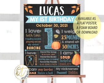 Boy Pumpkin Chalkboard, Fall Birthday Chalkboard, Pumpkin Birthday Chalkboard, Pumpkin Chalkboard, Pumpkin Sign, Boy Fall Chalkboard