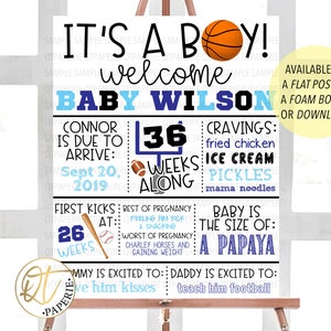 Sports Theme Baby Shower Sign, All Star Baby Shower Board, It&#39;s a Boy Sports Sign, Sports Baby Shower, Boy Baby Shower Welcome Sign