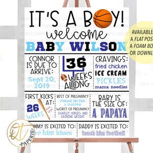 Sports Theme Baby Shower Sign, All Star Baby Shower Board, It's a Boy Sports Sign, Sports Baby Shower, Boy Baby Shower Welcome Sign