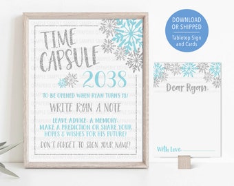 Snowflake Time Capsule, Onederland Time Capsule, Boy Onederland Birthday Time Capsule, Winter Birthday Time Capsule, Winter Onederland