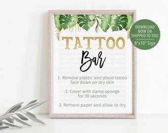 Safari Tattoo Bar Sign, Jungle Tattoo Bar Sign, Wild Birthday Party Sign, Safari Party, Wild Birthday, Safari Birthday Decoration