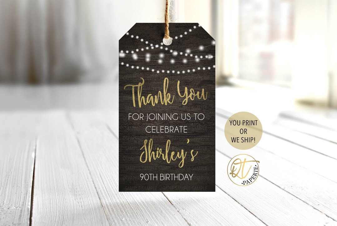 Rustic Thank You Tag, Thank You Favor Tag, Rustic Party Favor, String ...