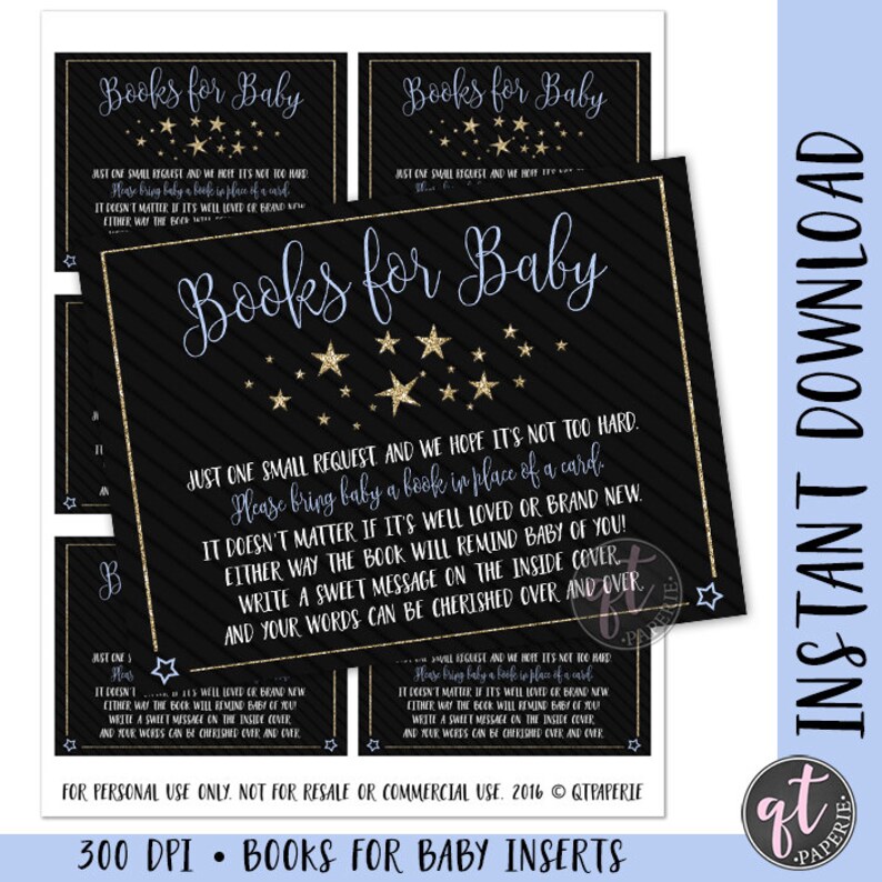 Little Star Books for Baby Insert Boy Twinkle Twinkle Little Star Baby Shower Insert Twinkle Twinkle Little Star Books for Baby Card