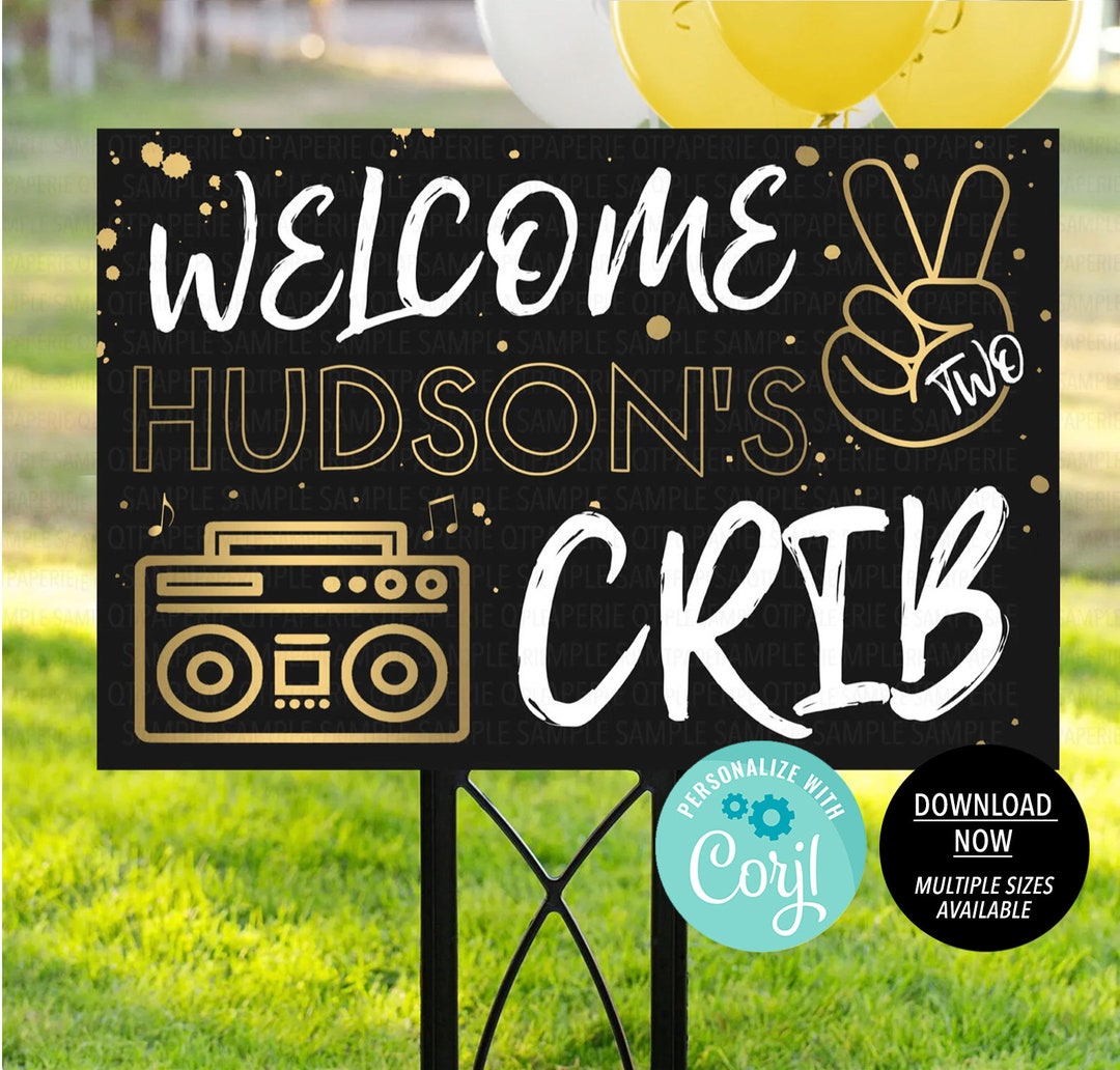 Two Legit to Quit Welcome Sign, Two Legit Sign, 2 Legit Birthday Sign ...