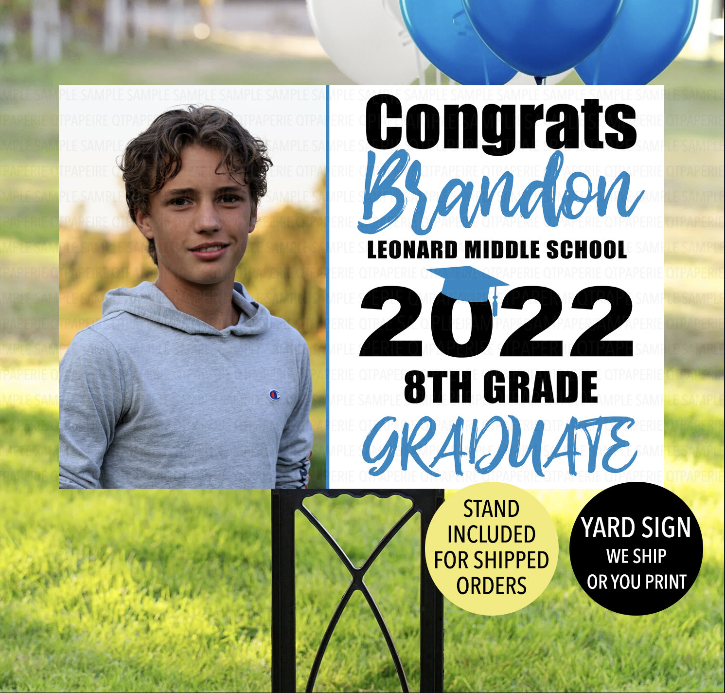Middle School Graduation Yard Sign 8th Grade Graduate Sign Etsy
