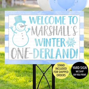 Boy Winter Onederland Birthday Sign, Winter Onederland Yard Sign, Winter Onederland Sign, Winter 1st Birthday Sign, Onederland Welcome Sign