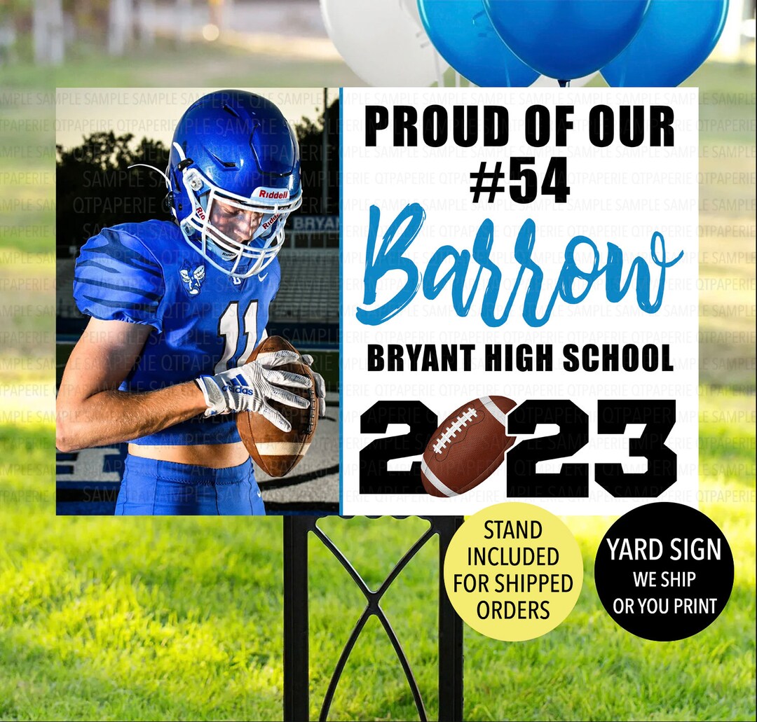 2023 Football Yard Sign, High School Football Sign, Football