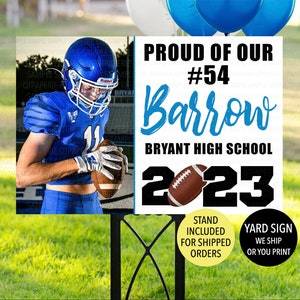 2025 Football Yard Sign, High School Football Sign, Football Homecoming Sign, Senior Night Sign, Football Player Number Sign, Player Sign