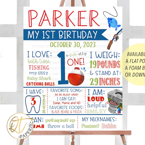 Fishing Birthday Sign, Ofishally One Birthday Poster, The Big One Birthday Sign, Fish 1st Birthday, O Fish Ally Two Birthday Decoration