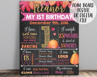 Pumpkin Birthday Chalkboard, Pumpkin Chalkboard Sign, Pumpkin 1st Birthday Chalkboard, Pumpkin First Birthday Chalkboard, Fall Chalkboard