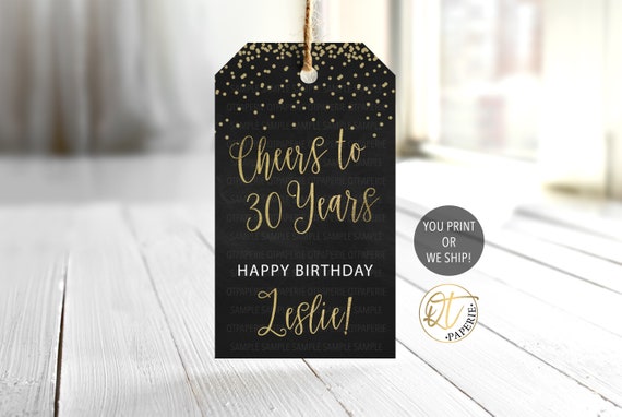 Cheers to 30 Years Tag, Cheers Favor Tag, 30th Birthday Favor Tag, Cheers Birthday Thank You, 30 Birthday Party Favor Tag, Thank You Tag