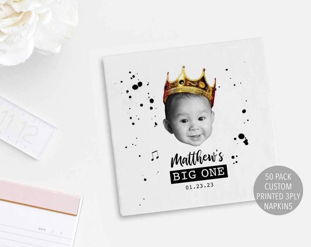 Notorious One Birthday Napkins, Big One Birthday, Biggie Party Decor