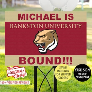 College Bound Yard Sign, College Logo Sign, Senior Sign, 2025 College Bound Gift, Printed Graduate Yard Sign, University Yard Sign