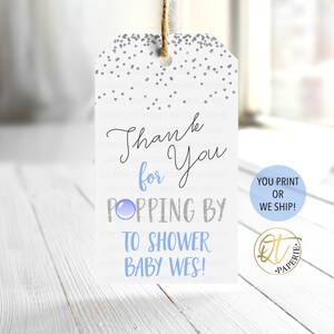 Ready to Pop Thank You Tag, Popping By Baby Shower Tag, Ready to Pop Baby Shower Thank You, Ready to Pop Tag, Popcorn Tag, Popping By Tag image 2