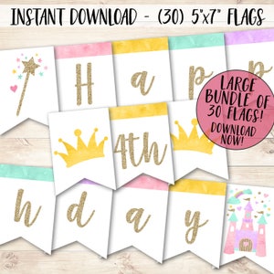 Prinzessin Banner, Prinzessin Geburtstag Banner, Prinzessin Party Banner, Prinzessin alles Gute zum Geburtstag Banner, magische Partei, magische Geburtstag