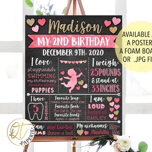 Valentine Birthday Chalkboard, Valentine Day Birthday Chalkboard Sign, Sweetheart Birthday Chalkboard, Valentine Chalkboard