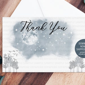 Carte de remerciement d’Halloween, Halloween Gender Reveal Thank You, Halloween Baby Shower Merci, Spooky Thank You, Décoration de douche d’Halloween