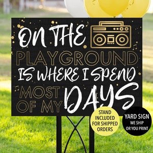 On the Playground Sign, Two Legit To Quit Party Sign, 90s Hip Hop Birthday Sign, Hip Hop Party, Two Legit Decoration, Fresh Prince Birthday