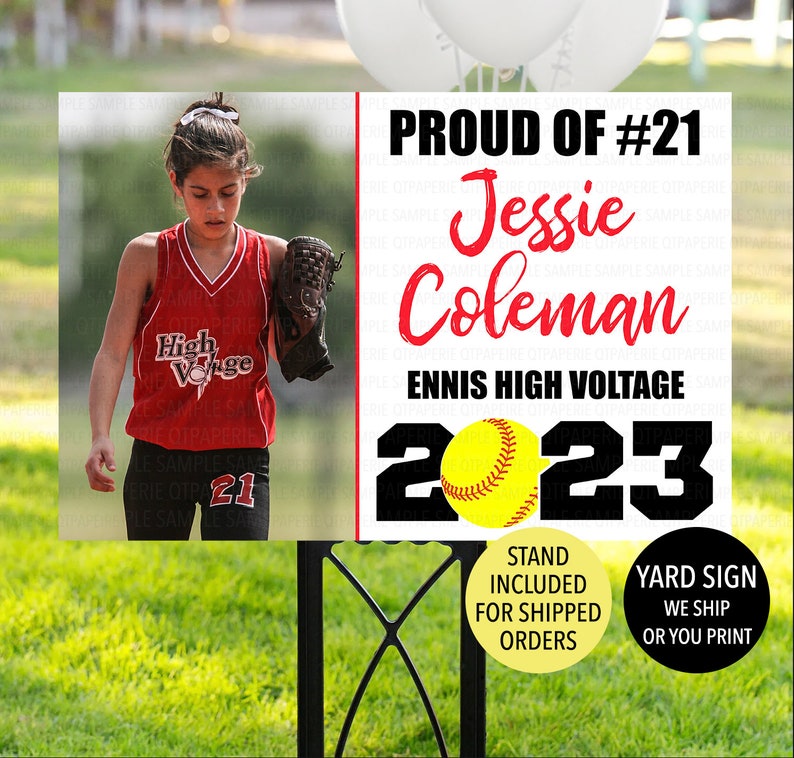 Softball Support. Sign Softball Yard Sign, Youth Softball Sign, Little League Softball Sign ...