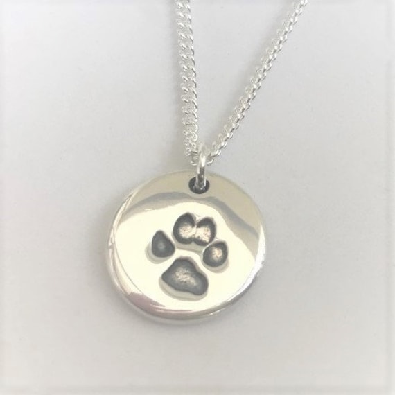 etsy paw print necklace