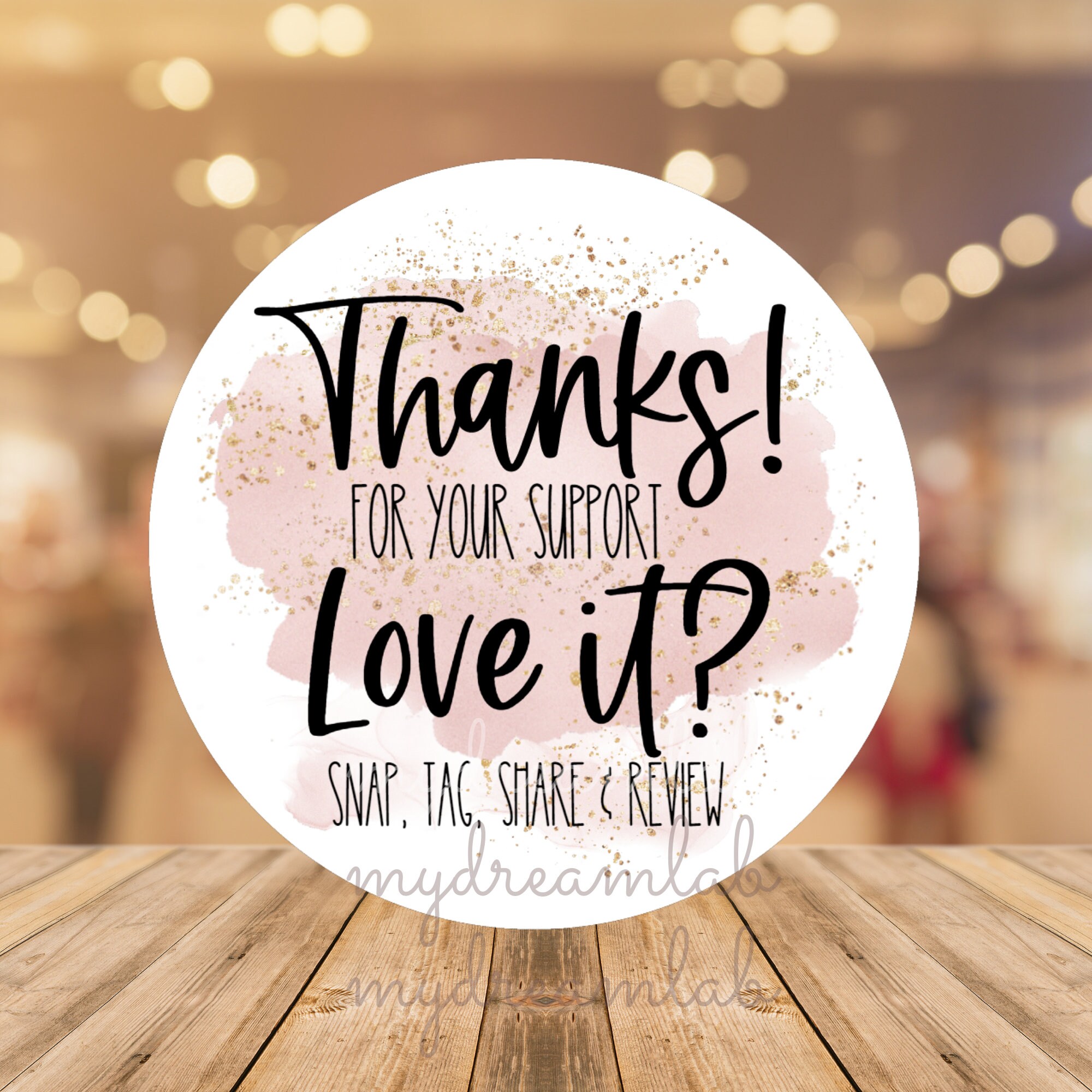 thank you cards and stickers