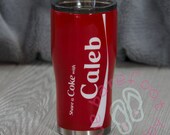 Share a Coke YETI Tumbler, Yeti Style, 30oz Stainless Steel, Custom Personalized Design,Glitter,Double Wall Insulated,