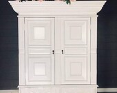 Large ornate Armoire Chest wardrobe Solid wood