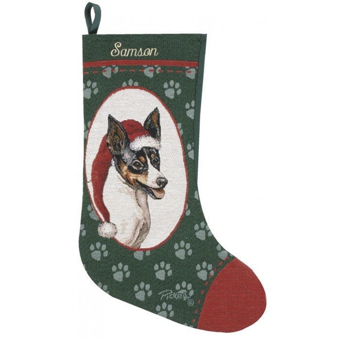 Rat Terrier Personalized Christmas Stocking - Etsy