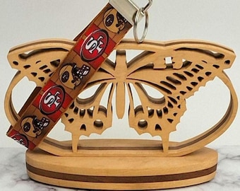 San Francisco | 49 | Niners | Football | NFL | California | Keychain | Key Fob | Key holder | Decorative Fob |  Keyring | Wristlet