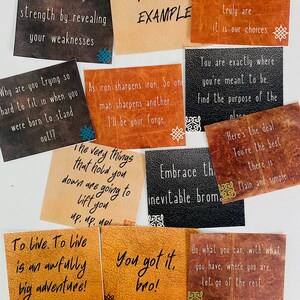 Tarjetas de aliento, notas de regalo imprimibles, etiquetas para el auto - Celtic Leather Design