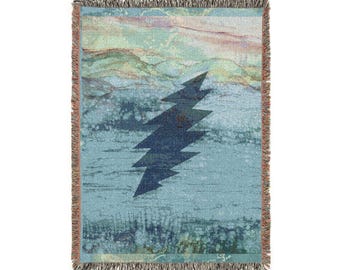 Grateful Dead  Woven Blanket | Band Tie Dye Inspired Throw