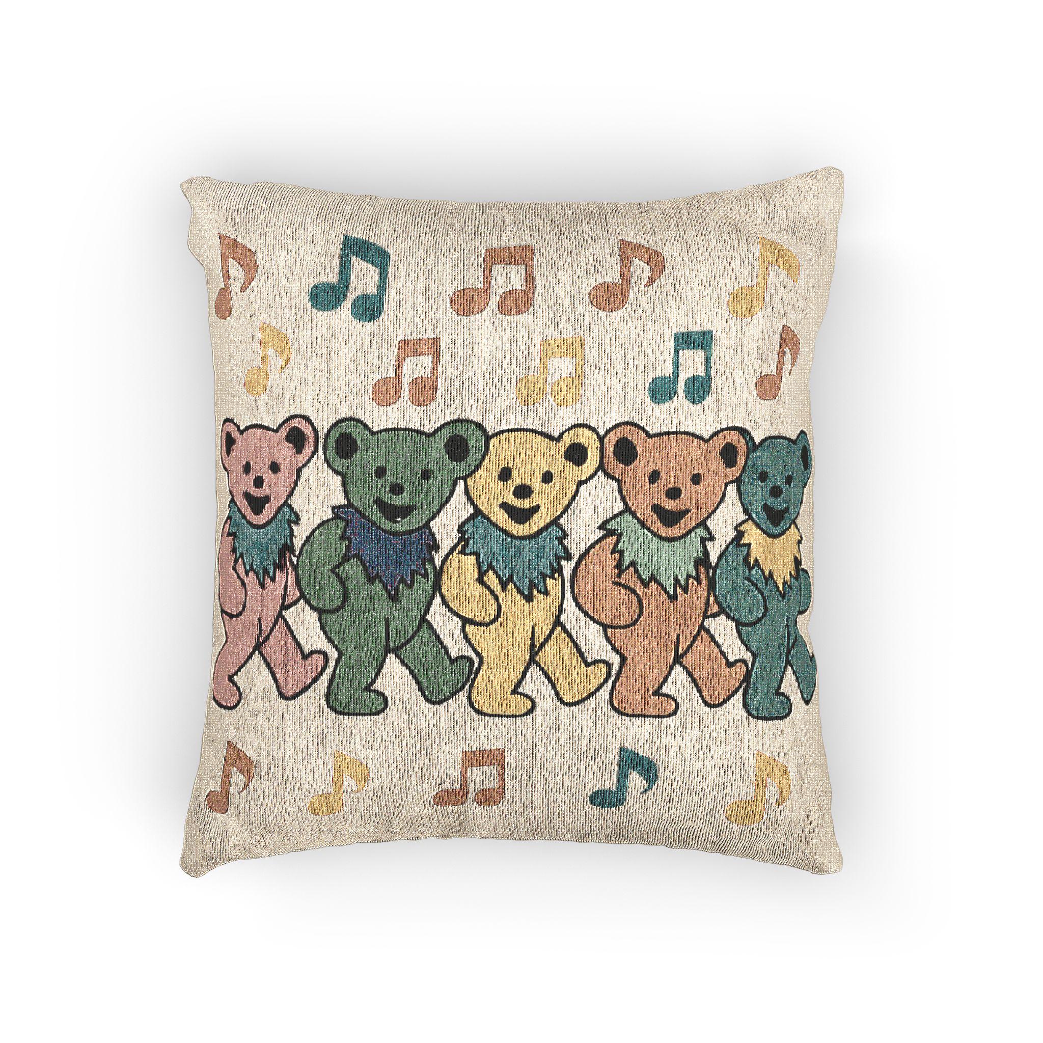 Ivory Snowy Forest Gnomes Lumbar Pillow - World Market 🎄 NWT World Market Dancing Christmas Bears Throw Pillow 16\