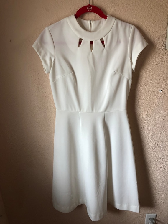 Polyester double knit dress circa 60s-70s - image 1