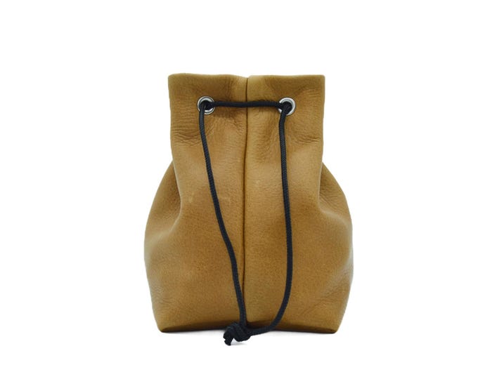 English Tan Leather Dice Bag for Dungeons and Dragons, Pathfinder, Daggerheart, TTRPG's
