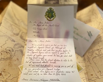 Ghost Wizard Personalized Letter Transparent Acceptance Letter with Wax Seal Authentic Rare Fast Shipping