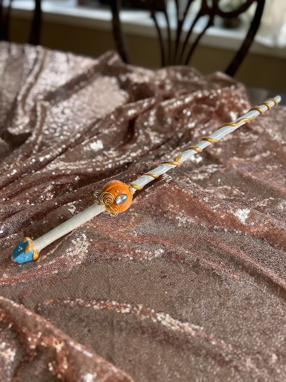 Silver Star Wand Clear Sparkle Gem Costume Accessory Silver Star Wand Clear Sparkle Gem Costume Accessory