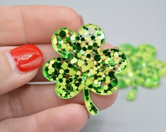 Shamrock Confetti, Earring Blanks, earring blanks, acrylic earrings, earring supplies,  clover, diy earrings, St. Patrick’s Day