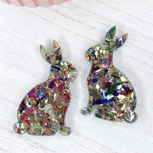 Bunny Earring BLANKS, Bunny Acrylic Earrings, Earring Blanks, Acrylic Jewelry Blanks, DIY Earrings, Easter Earrings, Blanks, Wholesale