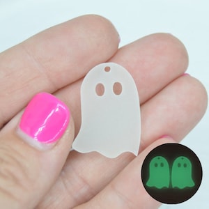 Glow in the Dark Ghost Earring Blanks, Halloween earring blanks, acrylic earrings, earring supplies, acrylic blanks, diy earrings