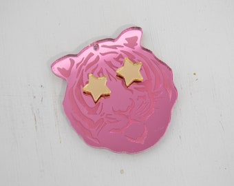 Tiger Face Earring BLANKS, Tiger Acrylic Earrings, Earring Blanks, Acrylic Jewelry Blanks, DIY Earrings, Blanks, Engraved Earrings, Earrings