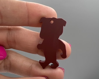 Walking Bulldog blank, acrylic earring blank, earring blanks, DIY earrings, acrylic blanks, earring supplies, jewelry supplies, earrings